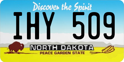 ND license plate IHY509