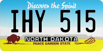ND license plate IHY515
