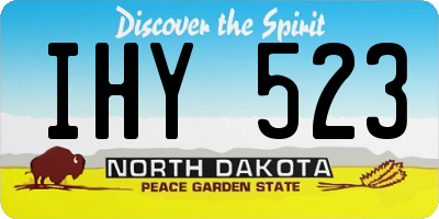ND license plate IHY523