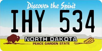 ND license plate IHY534