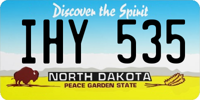 ND license plate IHY535