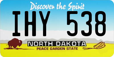 ND license plate IHY538