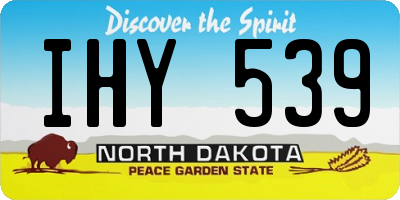 ND license plate IHY539