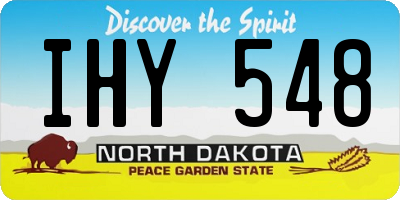 ND license plate IHY548