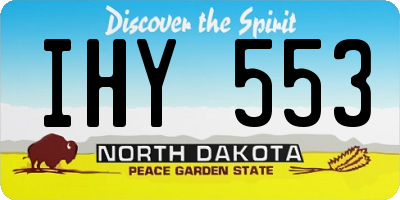 ND license plate IHY553