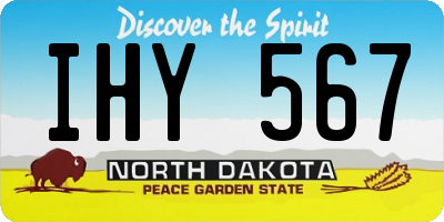 ND license plate IHY567