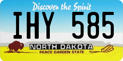 ND license plate IHY585