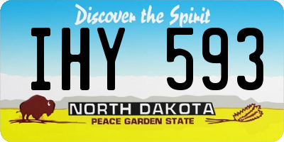 ND license plate IHY593