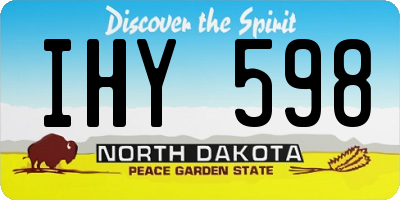 ND license plate IHY598