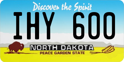 ND license plate IHY600