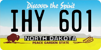 ND license plate IHY601