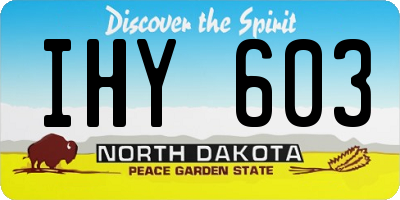 ND license plate IHY603