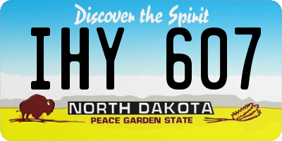 ND license plate IHY607
