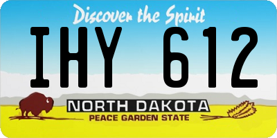 ND license plate IHY612