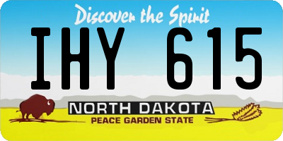ND license plate IHY615