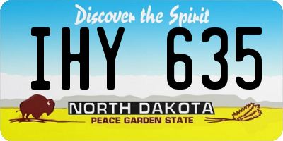 ND license plate IHY635