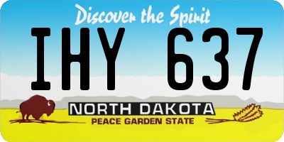 ND license plate IHY637