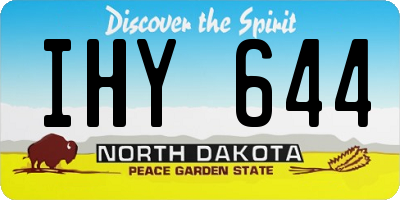 ND license plate IHY644