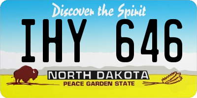 ND license plate IHY646