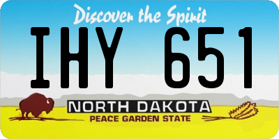 ND license plate IHY651