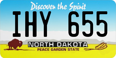 ND license plate IHY655
