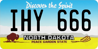 ND license plate IHY666