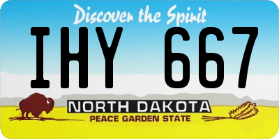 ND license plate IHY667
