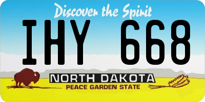 ND license plate IHY668