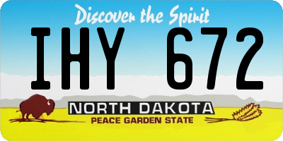 ND license plate IHY672