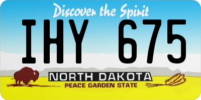 ND license plate IHY675
