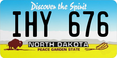 ND license plate IHY676