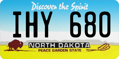 ND license plate IHY680
