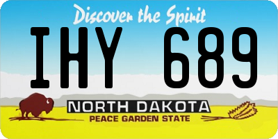 ND license plate IHY689