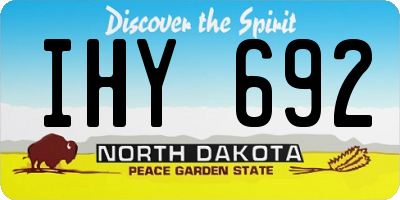 ND license plate IHY692