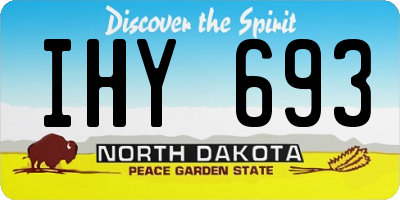 ND license plate IHY693