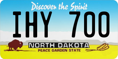 ND license plate IHY700