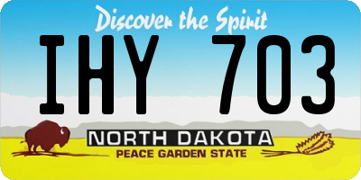 ND license plate IHY703