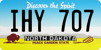 ND license plate IHY707