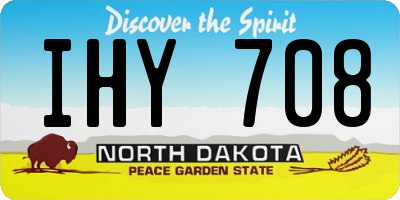 ND license plate IHY708