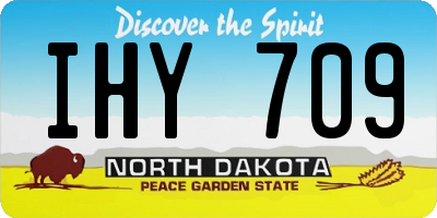 ND license plate IHY709