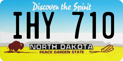 ND license plate IHY710