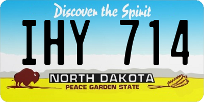 ND license plate IHY714