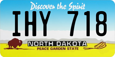 ND license plate IHY718