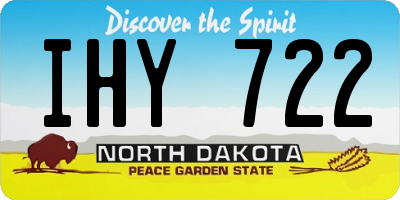 ND license plate IHY722
