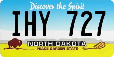ND license plate IHY727