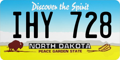 ND license plate IHY728