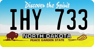 ND license plate IHY733