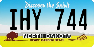 ND license plate IHY744