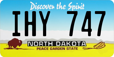 ND license plate IHY747