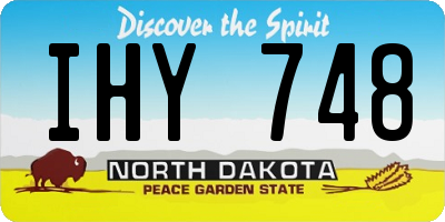ND license plate IHY748